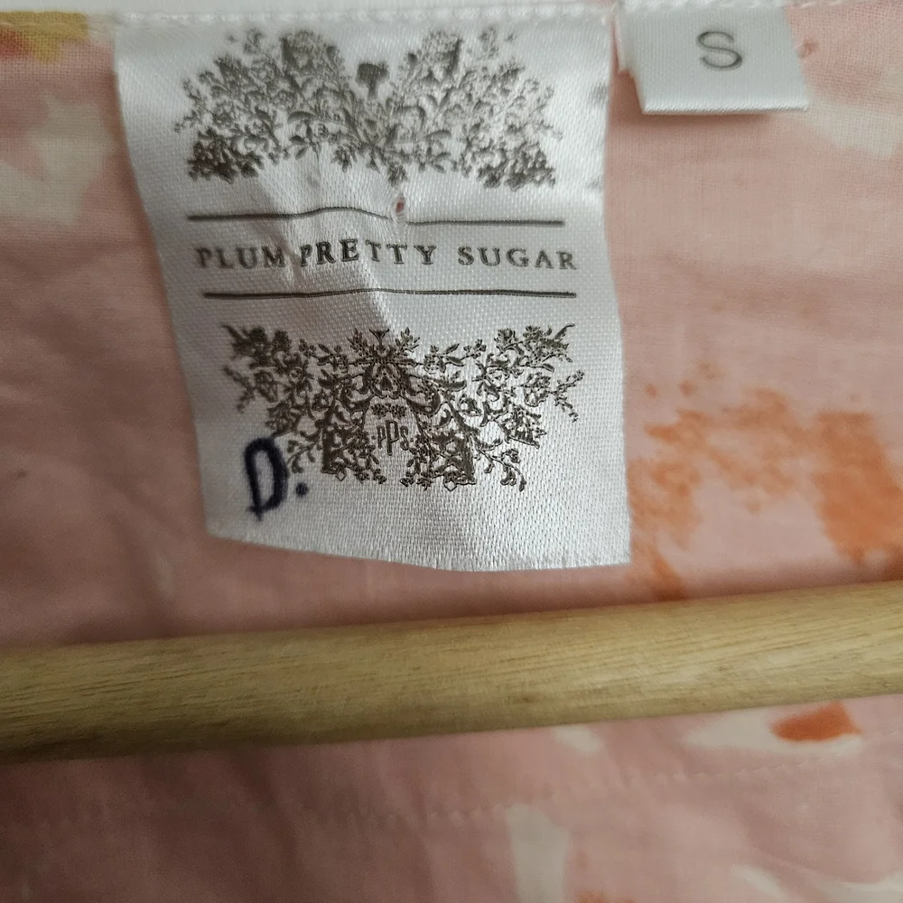 Plum‎ Pretty Sugar Floral Robe Pink Pastel Boho Kimono Bridesmaid Small - Picture 3 of 3